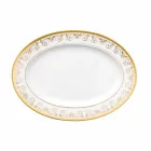Rosenthal Versace Medusa Gala Gold dizajn pjatë Oval prej porcelani 34cm Viadurini