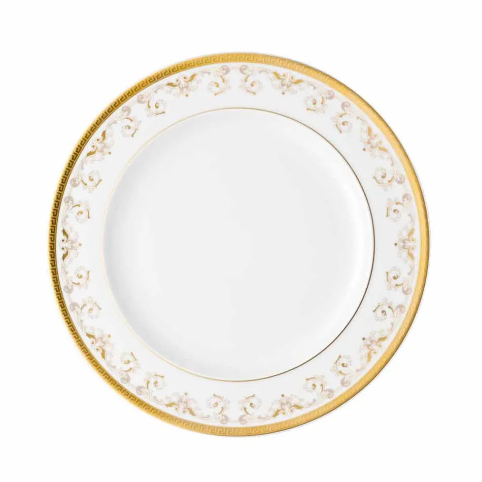 Rosenthal Versace Medusa Gala Gold Pjatë e sheshtë 27cm dizajn porcelani Viadurini