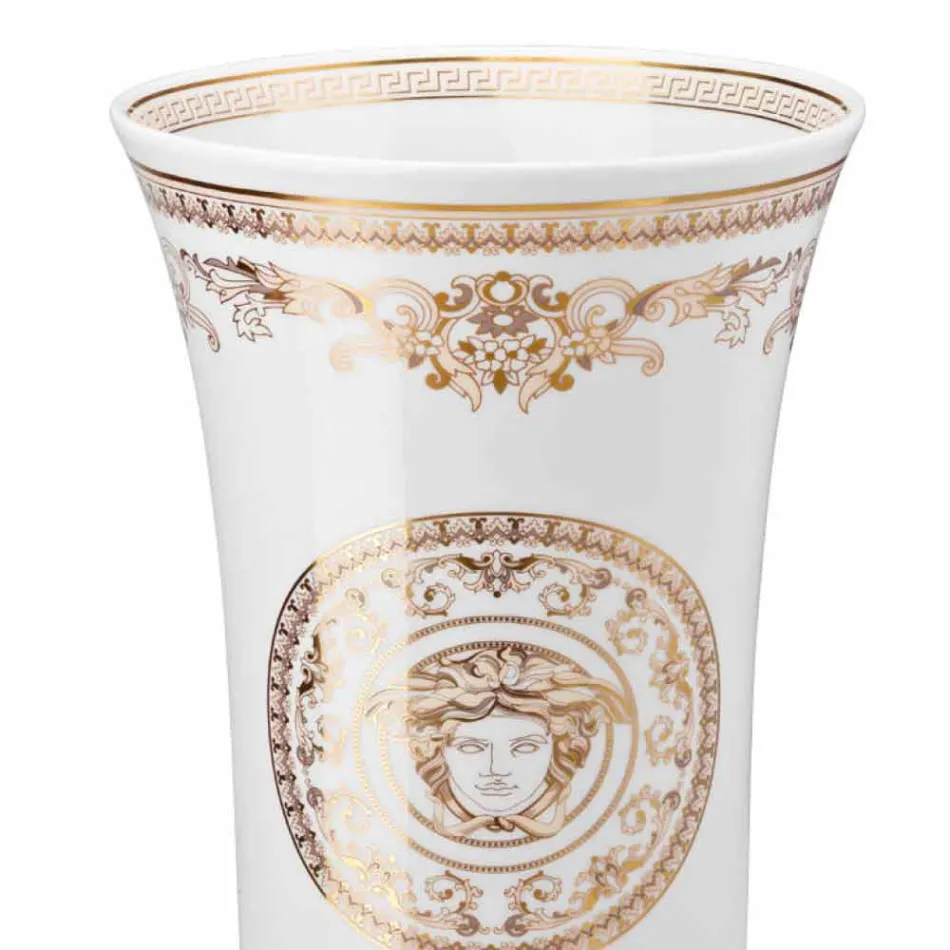 Vazo Rosenthal Versace Medusa Gala me dizajn porcelani h 34cm Viadurini
