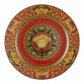 Pjatë mbajtëse porcelani Rosenthal Versace Medusa Rosso, 30 cm