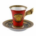Kupa e porcelanit me dizajn të lartë Rosenthal Versace Medusa Rosso