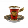 Filxhan kafeje prej porcelani Rosenthal Versace Medusa Rosso, dizajn luksoz