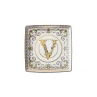 Rosenthal Versace Virtus Gala 6 Kupa të sheshta katrore 15x15 cm në porcelan - barok Viadurini