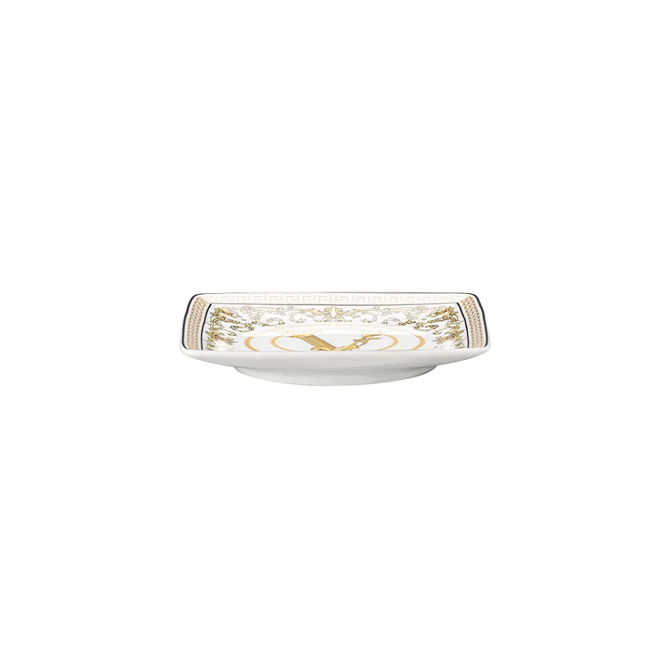 Rosenthal Versace Virtus Gala 6 Kupa të sheshta katrore 15x15 cm në porcelan - barok Viadurini