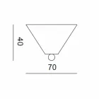 Rozetë qeramike për përbërjen e llambave Battersea 975ST - Toscot Viadurini