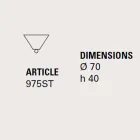 Rozetë qeramike për përbërjen e llambave Battersea 975ST - Toscot Viadurini