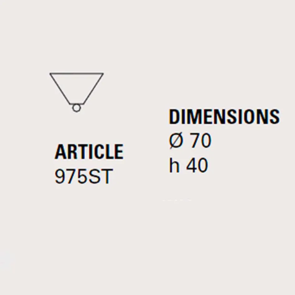 Rozetë qeramike për përbërjen e llambave Battersea 975ST - Toscot Viadurini