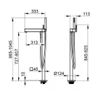 Çezmat e dyshemesë Mikser banjoje me një levë - Erik Viadurini
