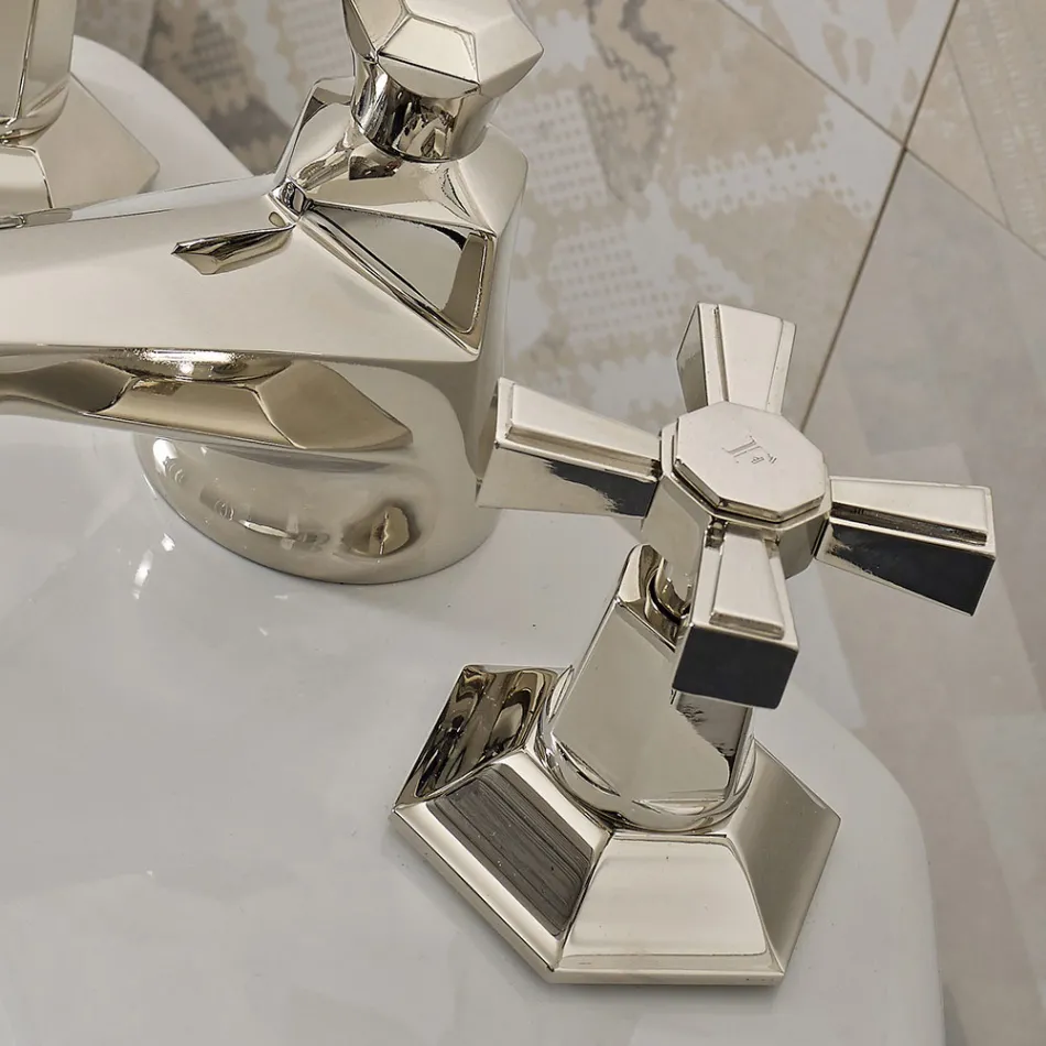 Tap bidet me 3 vrima në stilin e cilësisë së mirë tunxh Prodhuar në Itali - Silvana Viadurini