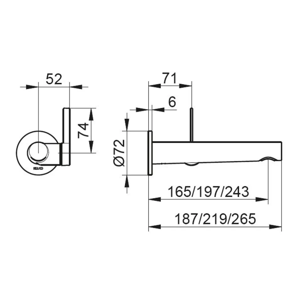 Rubineti legeni i integruar i montuar në mur me dizajn të integruar 3 madhësi - Erkole Viadurini
