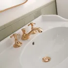 Tap lavamani prej bronzi me 3 vrima Vintage Prodhuar në Itali – Klarisa Viadurini