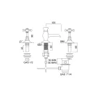 Çezma e cilësisë së mirë e tunxhit me 3 vrima, Prodhuar në Itali - Elisea Viadurini