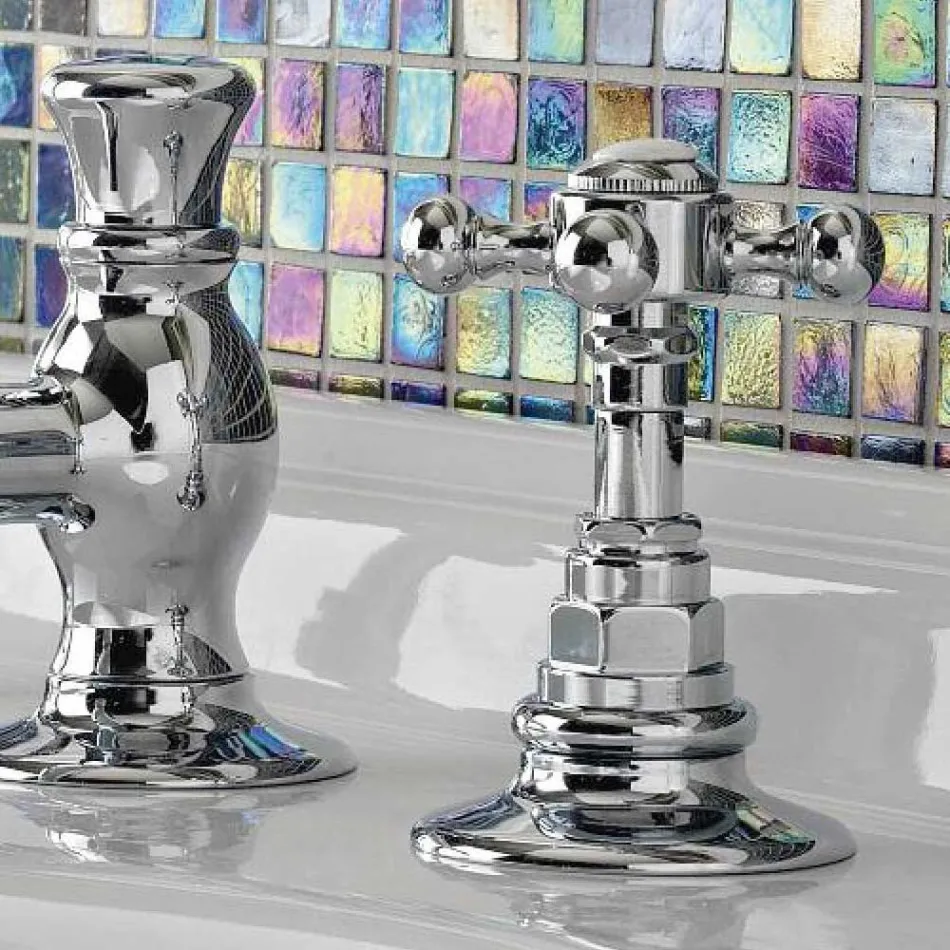 Rubineti vintage i legenit me 3 vrima në tunxh Vintage Prodhuar në Itali - Elisea Viadurini