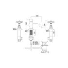 Rubineti vintage i legenit me 3 vrima në tunxh Vintage Prodhuar në Itali - Elisea Viadurini