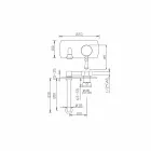 Prodhuar në Itali Trokitje e përzierësit me mur me një pllakë të vetme - Neno Viadurini