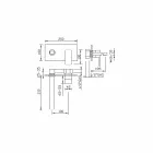 Dizajni Trokitje e Përzierësit të Murit, Pllakë e vetme prodhuar në Itali - Sika Viadurini