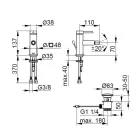 Rubineti i mikserit me një levë bronzi, dizajn i rrumbullakët - Antilio Viadurini