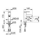 Përzierëse me një levë me trokitje me tunxh Dizajn i rrumbullakët - Antilio Viadurini