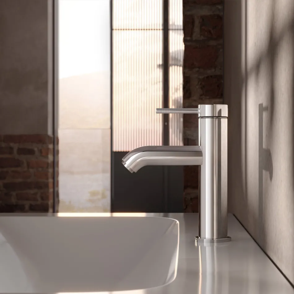 Përzierëse me një levë me trokitje me tunxh Dizajn i rrumbullakët - Antilio Viadurini