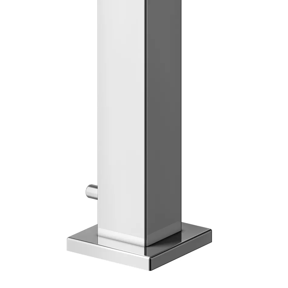 Rubineti i përzierjes së legenit me një levë tunxhi me dizajn katror - Erik Viadurini