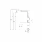 Trokitje e lehtë e mikserit të pellgut të dizajnit të lartë të prodhuar në Itali - Neno Viadurini