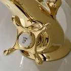 Trokitje e vogël e bidetit me një vrimë në tunxh me doreza klasike fluturash - Fioretta Viadurini