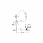 Rubineti i pellgut të banjës prej bronzi me një vrimë me kullimin e prodhuar në Itali - Lisca Viadurini