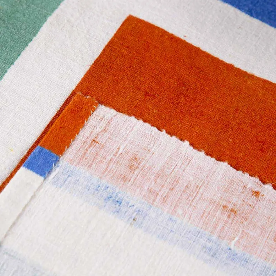 Hand Painted Hemp Runner Pije unike italiane e artit - Markat Viadurini