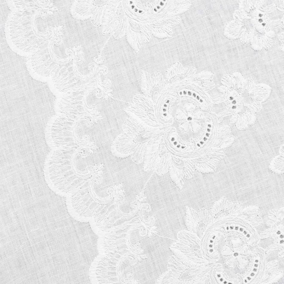 Vrapues tavoline 100% liri me qendisje luksoze italiane - xinxife Viadurini