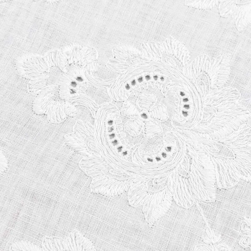 Vrapues tavoline 100% liri me qendisje luksoze italiane - xinxife Viadurini