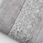 Çanta ruajtëse me mbulesë prej liri me dantella dhe kopsa Sinergia - Energis Viadurini