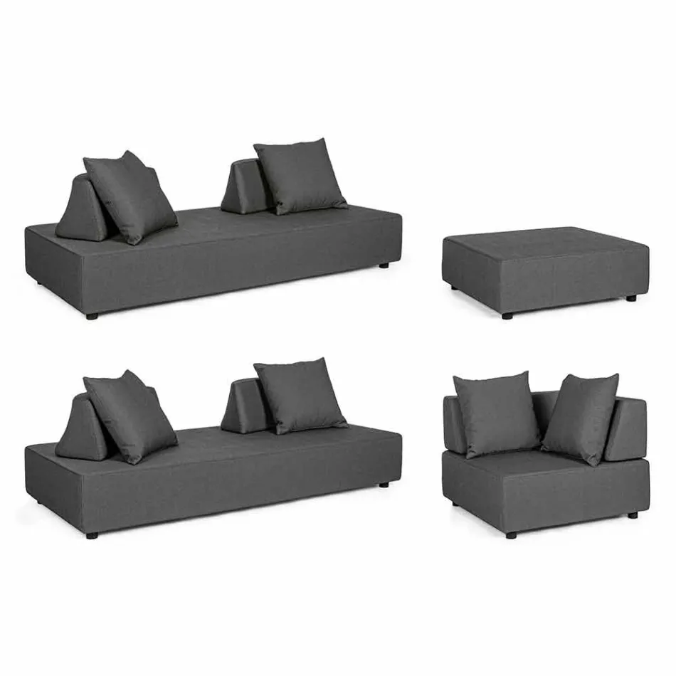 Lounge me qoshe të jashtme të dizajnit modern në pëlhurën e shtëpisë - Benito Viadurini