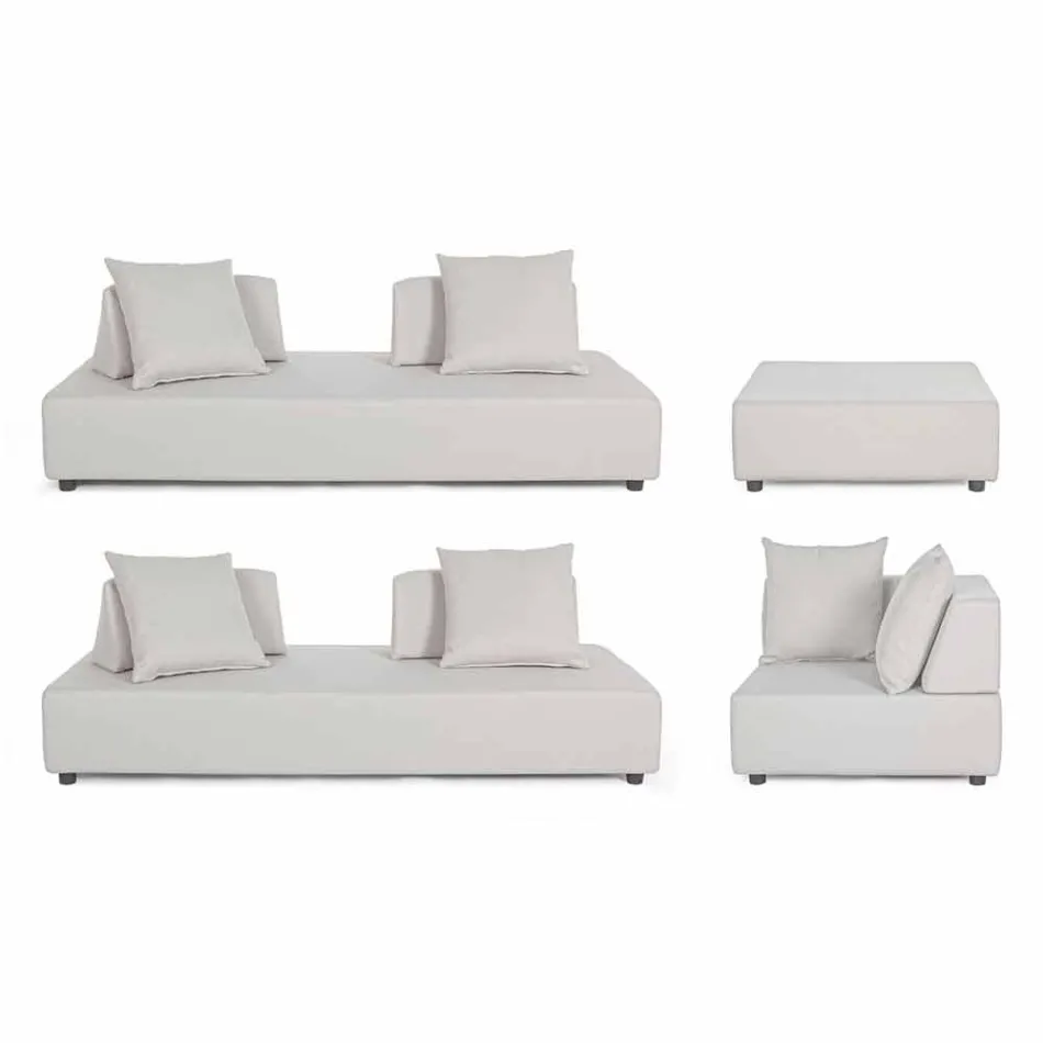 Lounge me qoshe të jashtme të dizajnit modern në pëlhurën e shtëpisë - Benito Viadurini