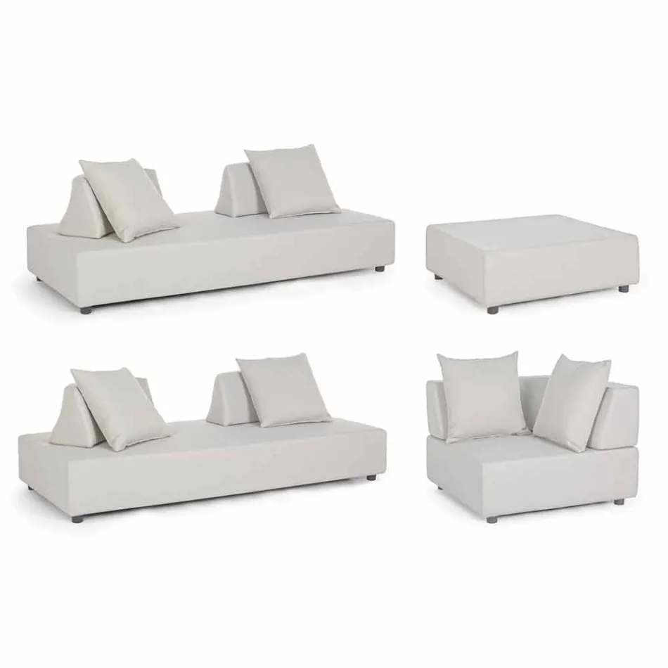 Lounge me qoshe të jashtme të dizajnit modern në pëlhurën e shtëpisë - Benito Viadurini