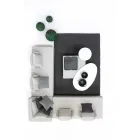 Lounge me qoshe të jashtme të dizajnit modern në pëlhurën e shtëpisë - Benito Viadurini