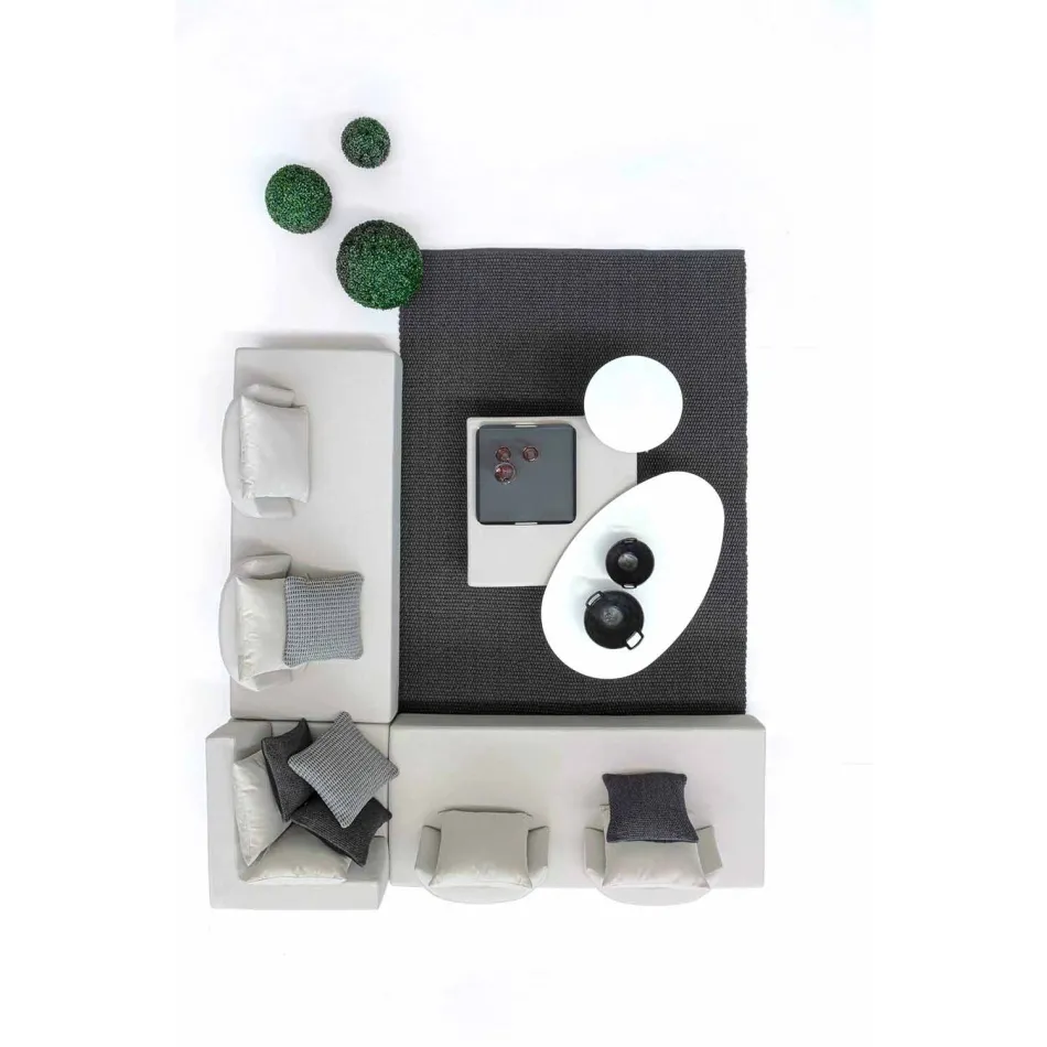 Lounge me qoshe të jashtme të dizajnit modern në pëlhurën e shtëpisë - Benito Viadurini