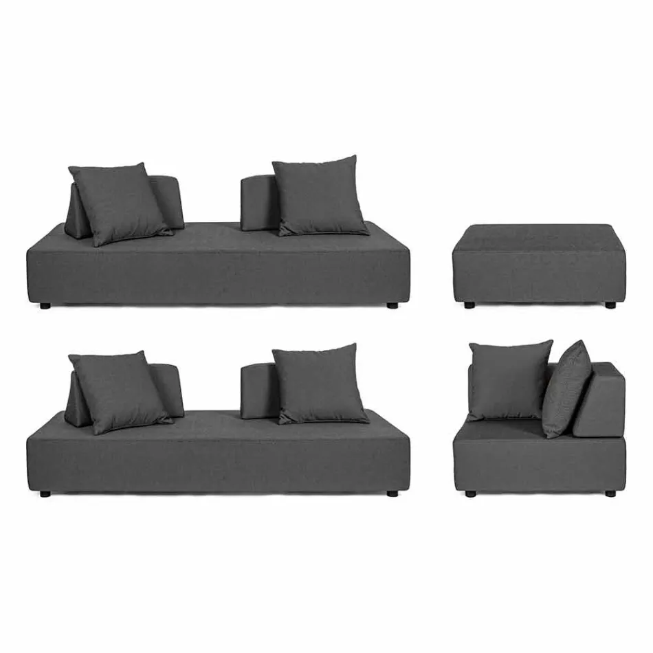 Lounge me qoshe të jashtme të dizajnit modern në pëlhurën e shtëpisë - Benito Viadurini