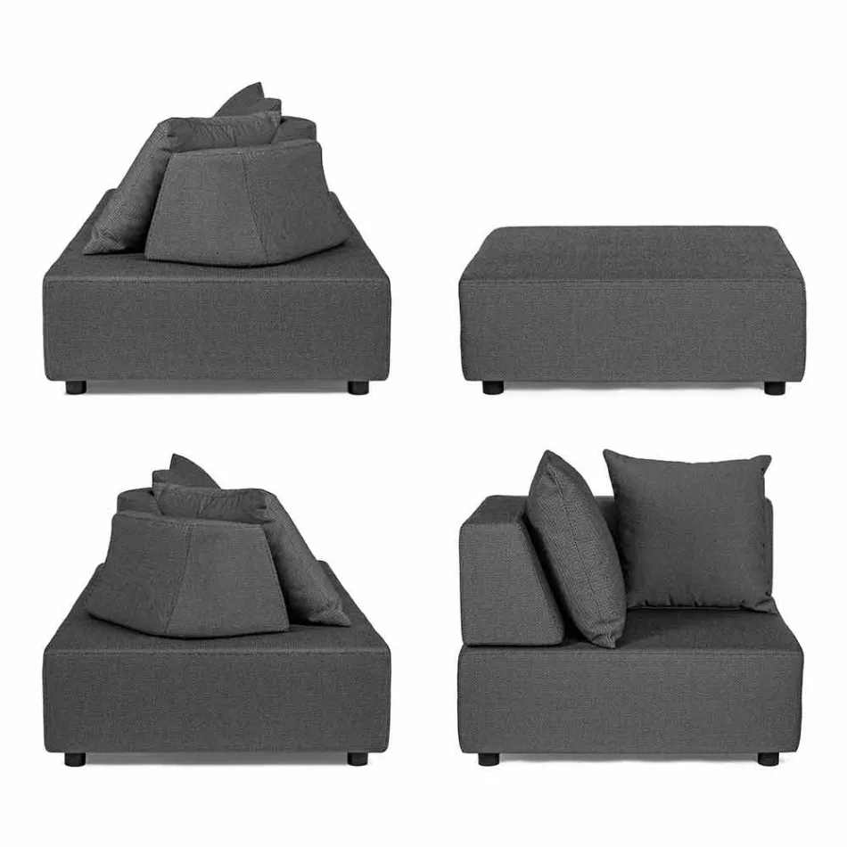 Lounge me qoshe të jashtme të dizajnit modern në pëlhurën e shtëpisë - Benito Viadurini