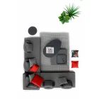 Lounge me qoshe të jashtme të dizajnit modern në pëlhurën e shtëpisë - Benito Viadurini