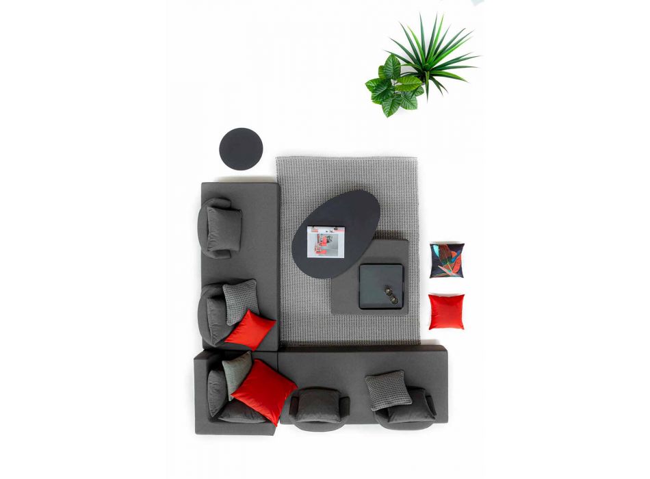 Lounge me qoshe të jashtme të dizajnit modern në pëlhurën e shtëpisë - Benito Viadurini