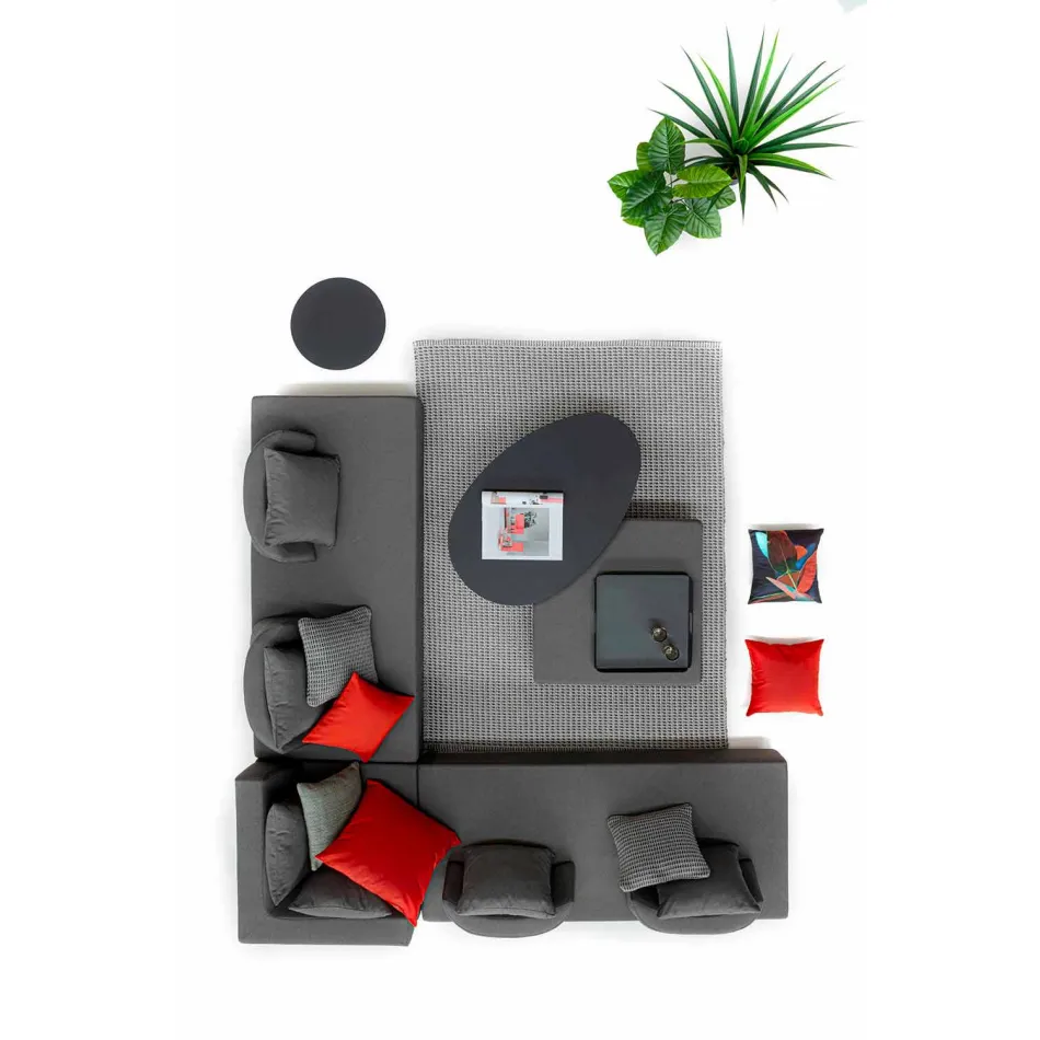 Lounge me qoshe të jashtme të dizajnit modern në pëlhurën e shtëpisë - Benito Viadurini