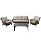 Sallon i perbere nga 2 kolltuqe, 1 divan dhe 1 tavoline kafeje - cadra Viadurini