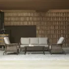 Sallon i perbere nga 2 kolltuqe, 1 divan dhe 1 tavoline kafeje - cadra Viadurini