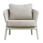 Dhoma dite e perbere nga 2 kolltuqe, 1 divan dhe 2 tavolina kafeje prej alumini - Fusion Viadurini