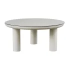 Dhoma dite e perbere nga 2 kolltuqe, 1 divan dhe 2 tavolina kafeje prej alumini - Fusion Viadurini