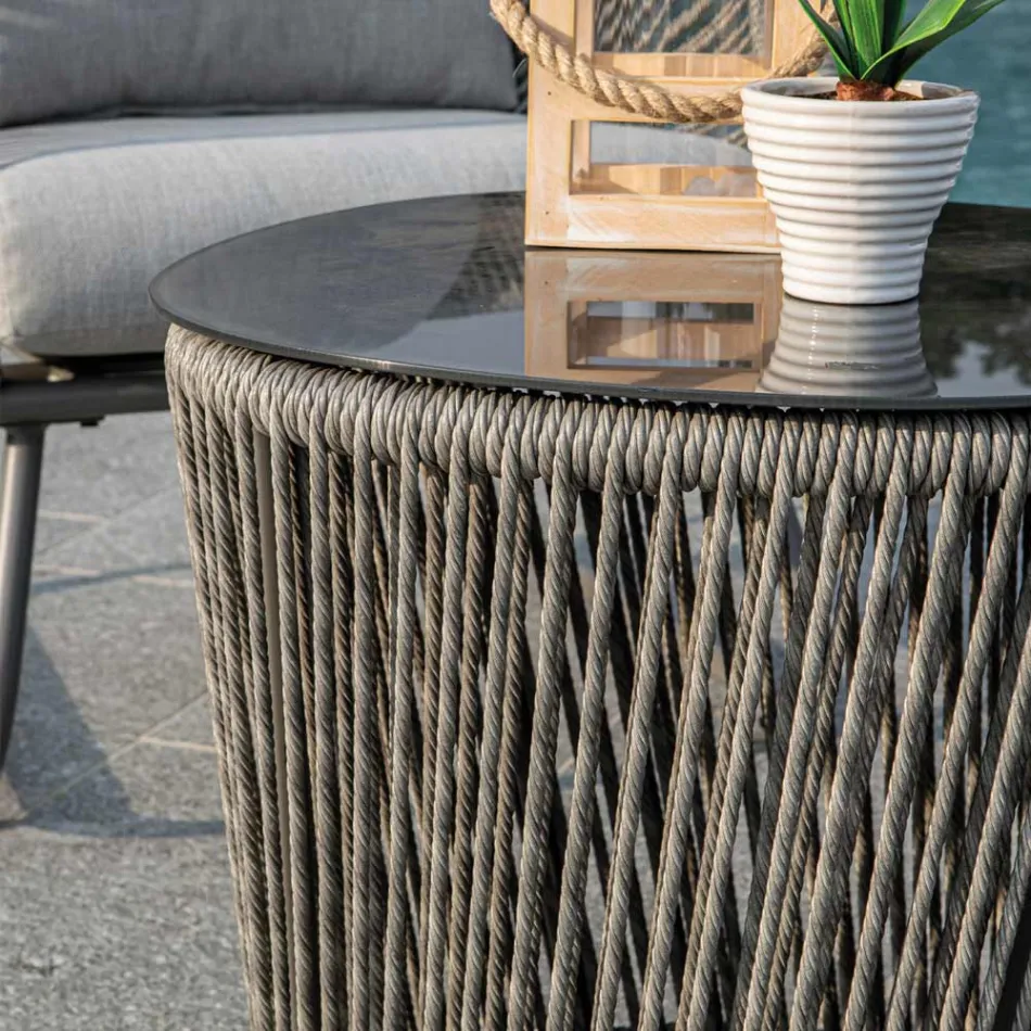 Sallon i perbere nga 2 kolltuqe me tavoline kafeje - valixhe Viadurini