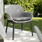 Sallon ndenje me 1 divan, 2 kolltuqe dhe 1 tavoline kafeje nga polipropileni - Makineri Viadurini