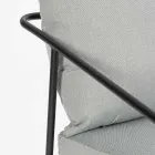 Sallon në natyrë me 1 divan, 2 kolltuqe dhe 2 tavolina çeliku - Preferoni Viadurini