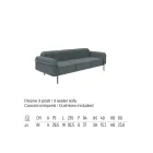 Dhomë dite në natyrë me divan dhe 2 kolltuqe në pëlhurë e prodhuar në Itali - Suki Viadurini