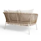 Sallon në natyrë me kornizë alumini dhe mbështetëse me litar - Skyline Viadurini